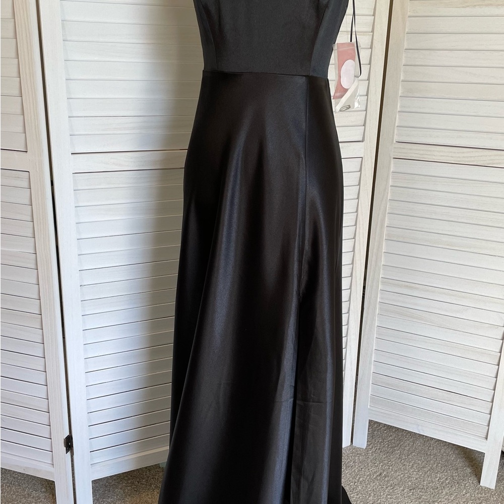 Prom Dress Birdy Grey Women's Size S Black Jay Maxi Adjustable Straps Formal - Picture 2 of 15